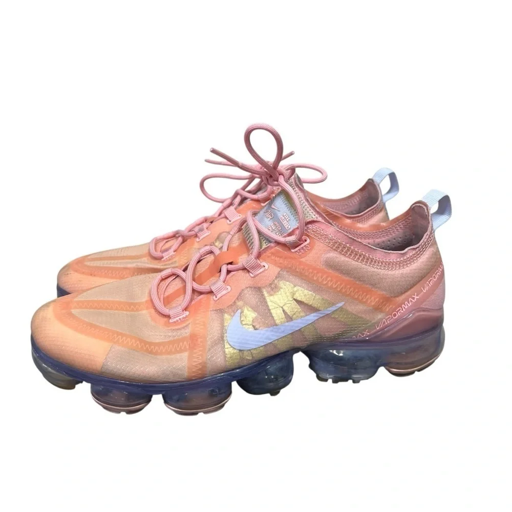 Nike Air VaporMax 2019 Running Shoes Womens Size 10 AR6632-603 Bleached Coral